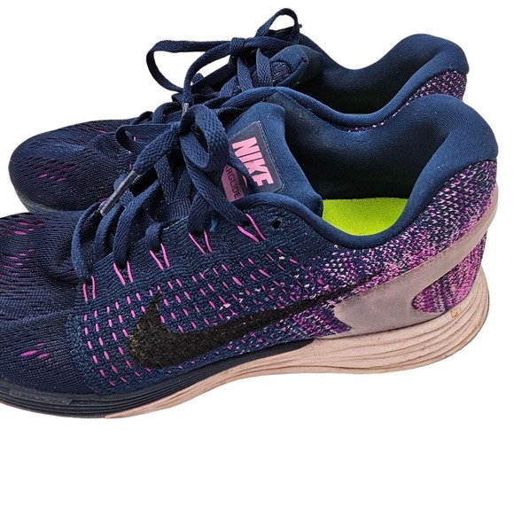 Nike Sneakers Womens 9 Lunarglide 7 Blue Running Shoes Sneakers 747356-405 - Picture 3 of 11